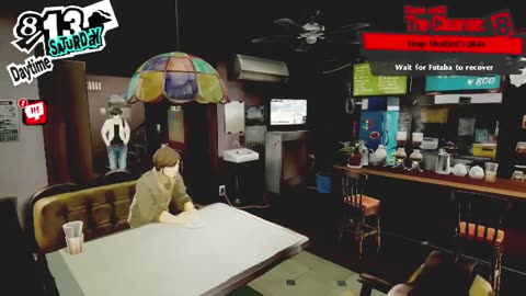 Persona 5 Royal NG+ Day 21. No mic. Not really feeling up for it.
