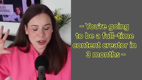 You're going to be a full-time content creator in 3 months - 2