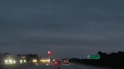 Plane crashes onto car while landing on Interstate 95 in Brevard County, Florida