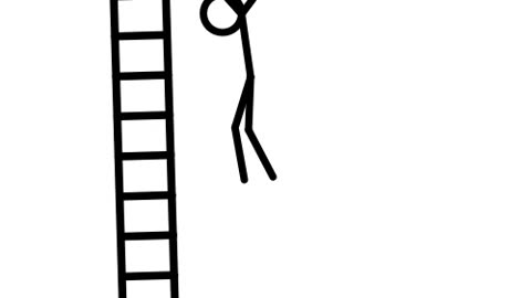 Stickman and ladder