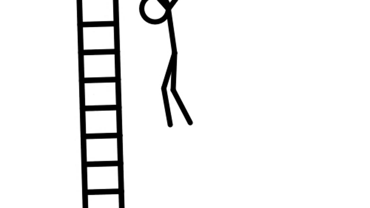 Stickman and ladder