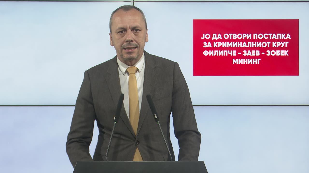 Петрушевски: ЈО да отвори постапка за криминалниот круг Филипче - Заев - Зобек мининг