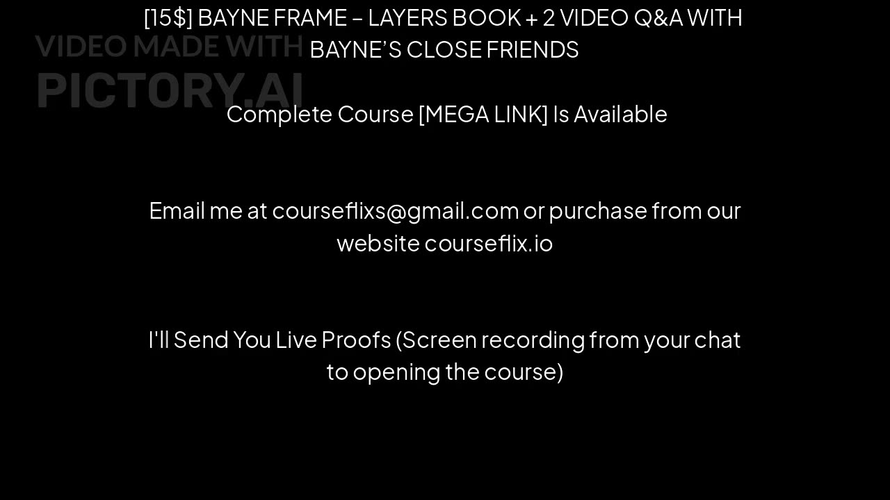 BAYNE FRAME – LAYERS BOOK + 2 VIDEO Q&A WITH BAYNE’S CLOSE FRIENDS
