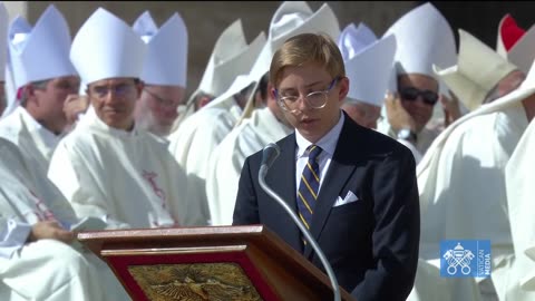 SAINT CARLO ACUTIS' BROTHER Reads at the CANONIZATION MASS