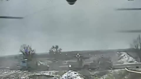 A crew of UAV operators from the 92nd separate assault brigade flies over the charred
