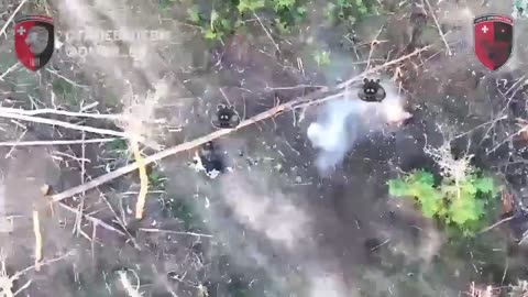 🛸💥 Ukraine Russia War | Drone Spots Russian Soldiers in Serebryansky Forest | RCF