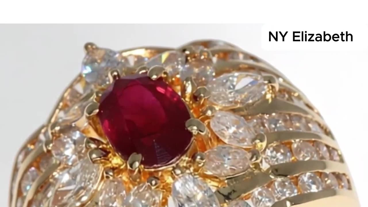 BURMESE RUBY DIAMOND RING – K18 Yellow Gold