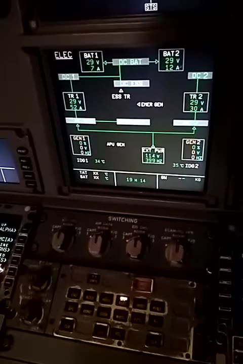 Airbus #A320 Battery Charging Lower ECAM Electric System Page #Avionics #Aviation #AeroArduino