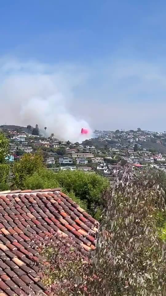 A Brush fire named the Rancho Fire broke out in Laguna Beach, California