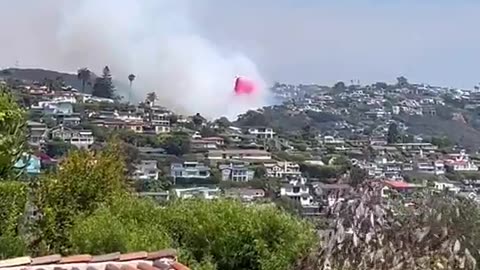 A Brush fire named the Rancho Fire broke out in Laguna Beach, California