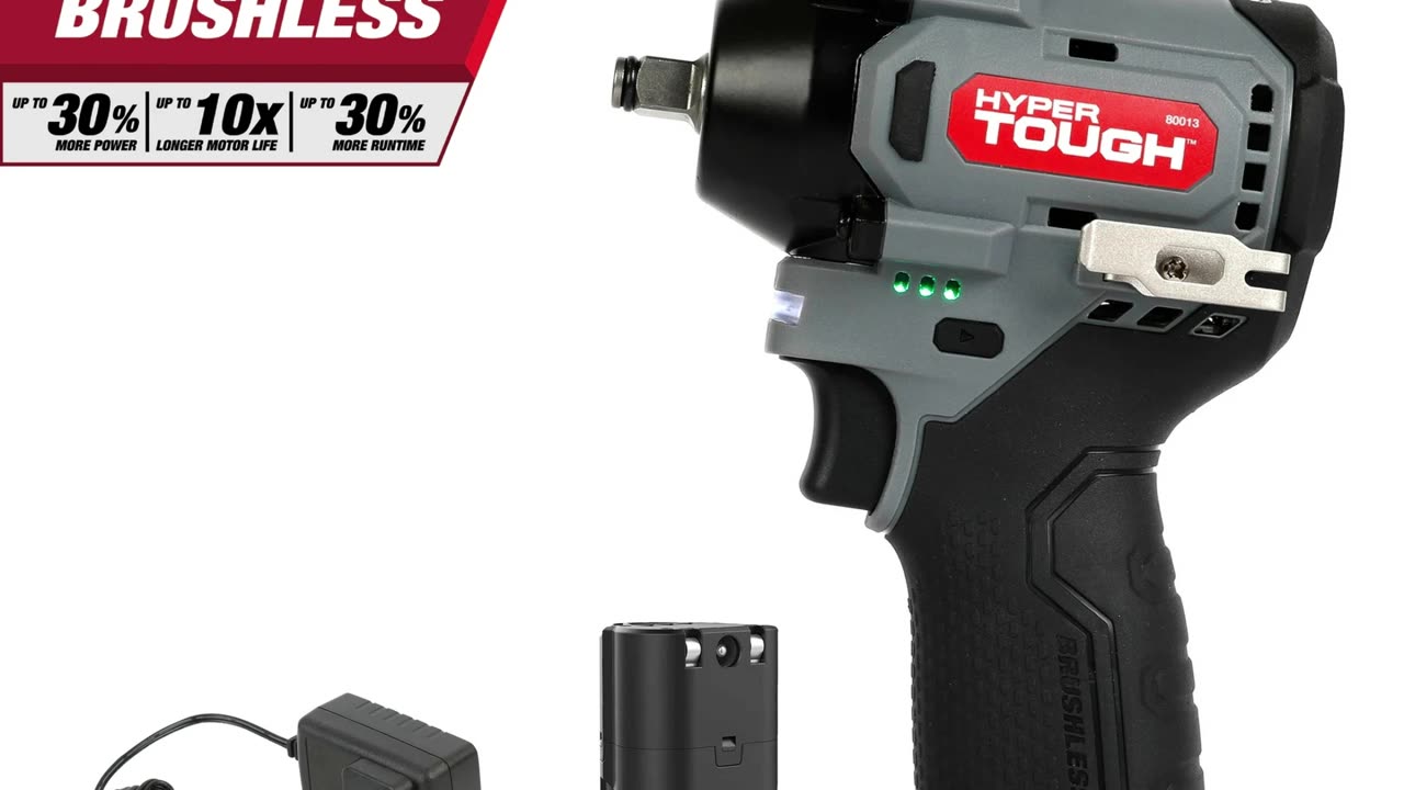 🔥 CLEARANCE ALERT! $21.50 HYPER TOUGH 3/8" Brushless Impact Wrench! 225 ft lbs Torque! 🛠️ #ToolDeals