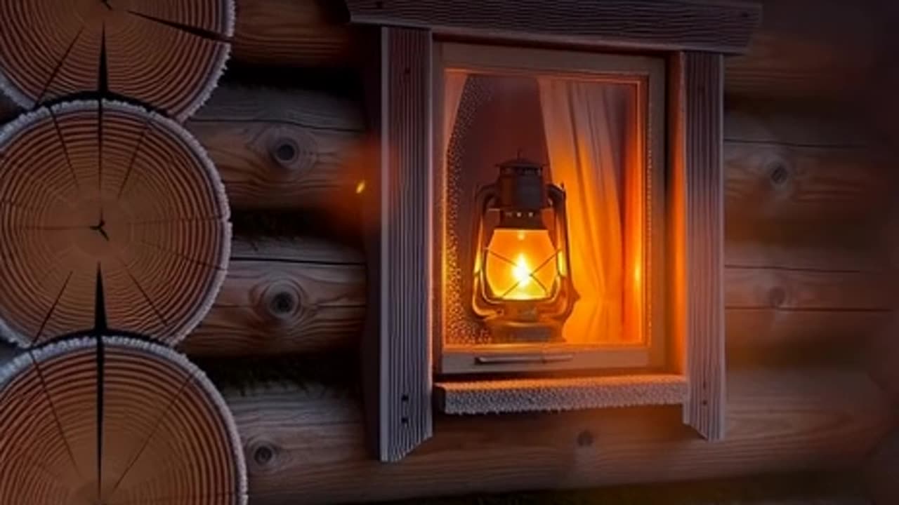 The Frosty Cabin Window, AI Video