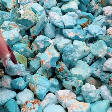 250605-9 Turquoise Rough: Ancient Galaxy Sealed in Stone