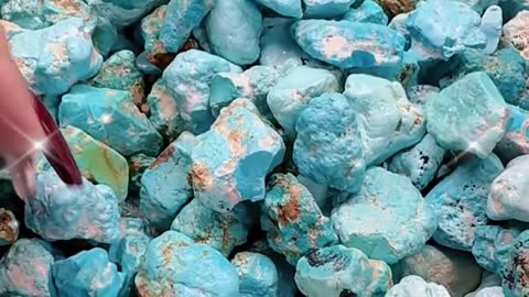 250605-9 Turquoise Rough: Ancient Galaxy Sealed in Stone