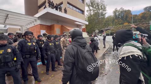 Arrest made here in Portland this afternoon