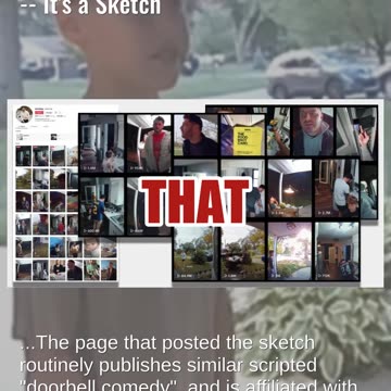 Fact Check: FAKE Video Shows Boy and Dad Caught 'Ding Dong Ditching' -- It's a Sketch