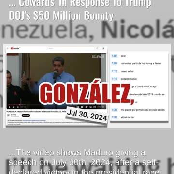 Fact Check: Video Does NOT Show Maduro Saying 'Come For Me ... Cowards' In Response To $50M Bounty