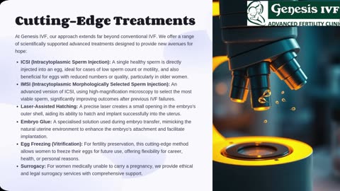 Advanced Fertility Treatments You May Not Know About – Beyond IVF at Genesis IVF
