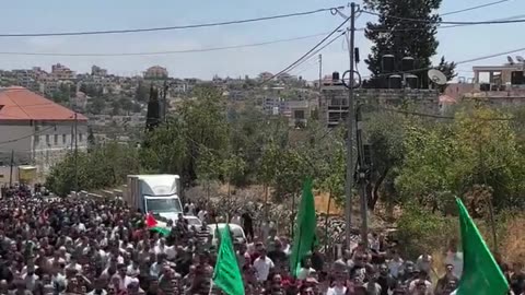 🕊️✊ Israel Gaza Palestine War | Funeral with Hamas Flags in West Bank | RCF