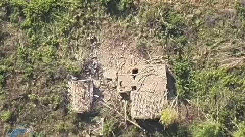 Defeat of the enemy assault group by the Molnya drone.