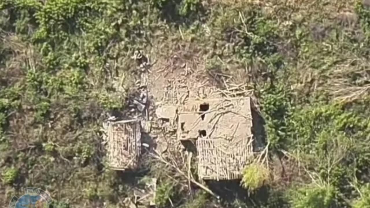 Defeat of the enemy assault group by the Molnya drone.