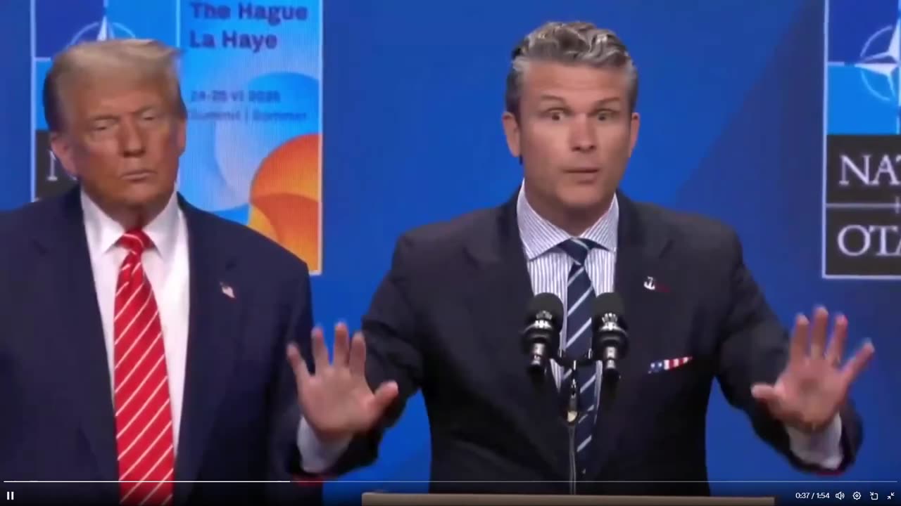 Sec Def Pete Hegseth goes off on the Fake News at NATO meeting in Europe