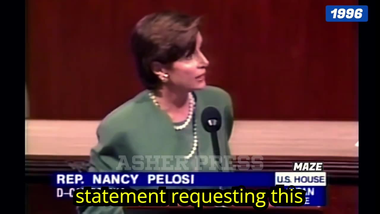 Nancy Pelosi on RECIPROCAL TARRIFS and the trade deficit with China in 1996