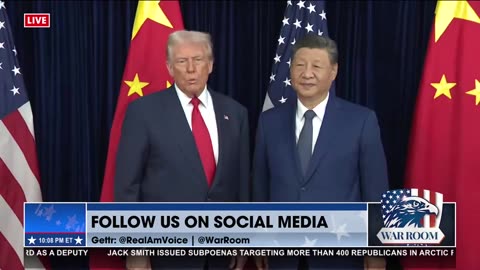 President Trump Greets President XI in South Korea Conference Center