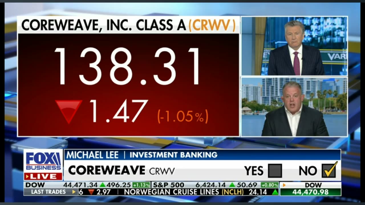CoreWeave Earnings Blowout, stock will recover - Michael Lee on Fox Business Varney & Co