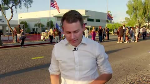Supporters gather to pray for Charlie Kirk at Turning Point USA headquarters