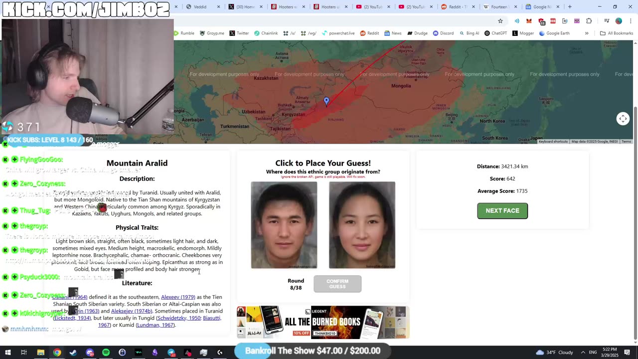 JimboZoomer plays EthnoGuesser