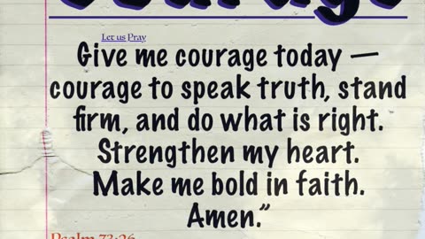 Prayer for Courage & Confidence | Be Strong in God Psalm 73:26 #motivation