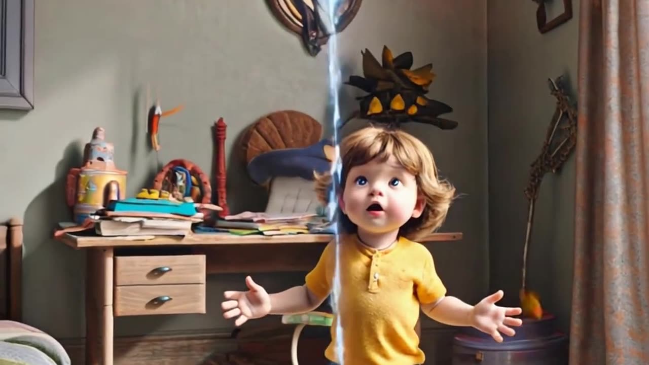 Kid Opens Toy Box… Instantly House Rockets into the Sky! 🚀🎁 Viral Chaos