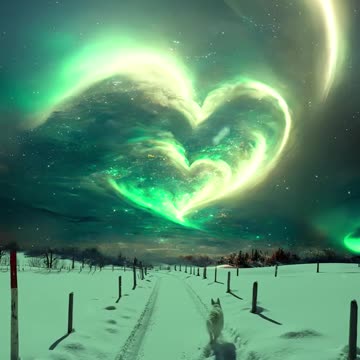 The aurora is so romantic, princess enjoy it.