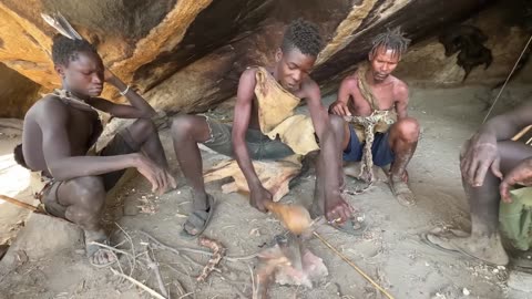 The Hadzabe tribe Hunting, Cooking and Surviving!