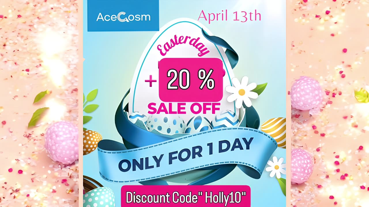 EASTER SALE 🐣 20% OFF CODE HOLLY10 🐣 Acecosm.com