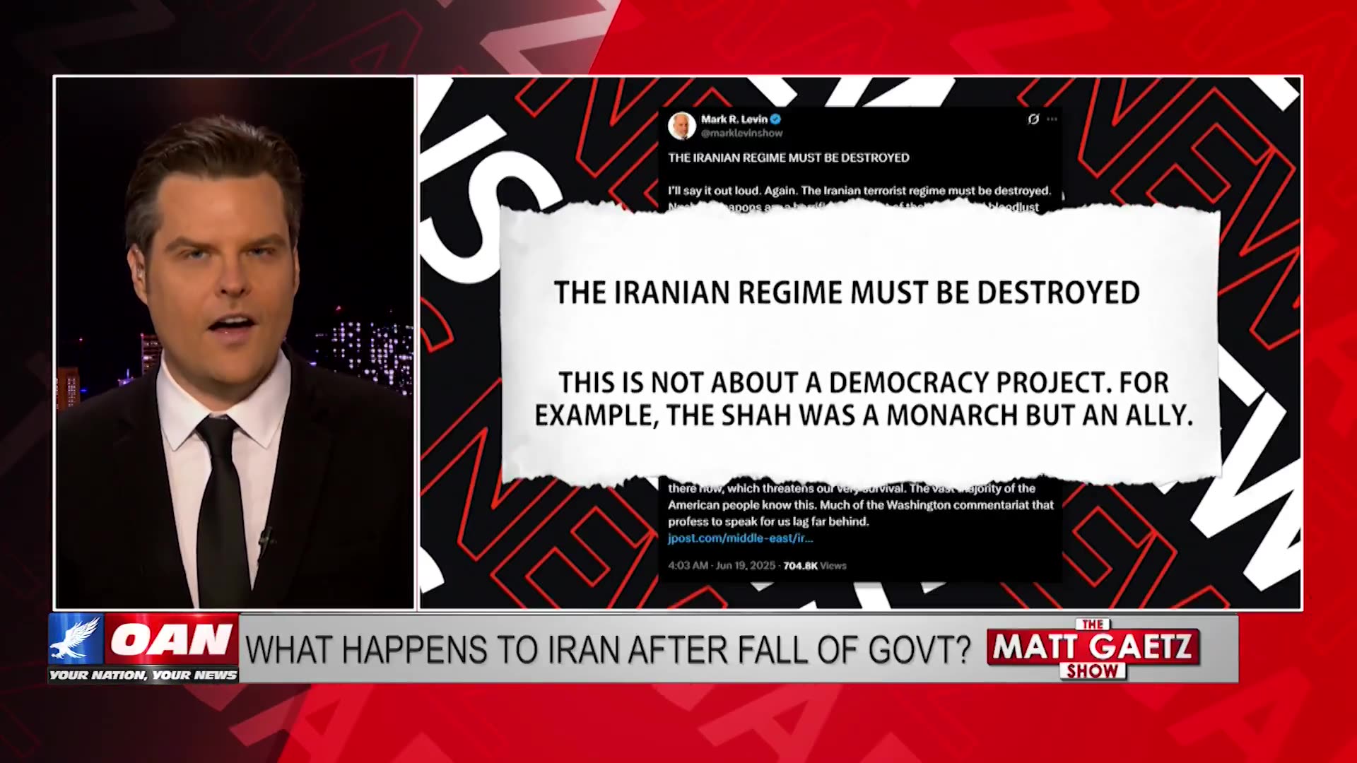 Matt Gaetz: DEMOCRACY IN ISRAEL? IS ISRAEL A JEWISH BANANA REPUBLIC?