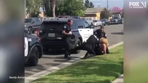 Bodycam footage: DUI suspect gets combative during arrest (3/19/22)