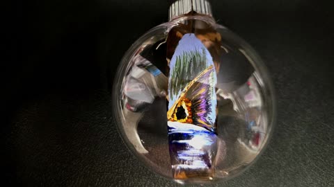 Redfish (Red Drum) Tailfin Christmas Feather Painting Art Ornaments {Timelapse with Music}