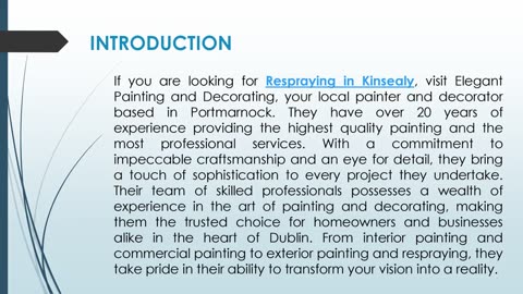 If you are looking for Respraying in Kinsealy