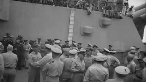JAPANESE SURRENDER ON BOARD USS MISSOURI - JAPANESE SURRENDER ON BOARD USS MISSOURI - 111-adc-9888
