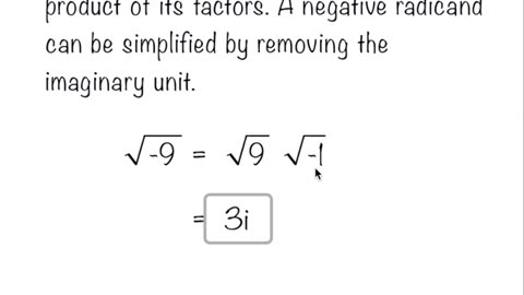 Radicals | Simplifying Radicals with a Negative Radicand