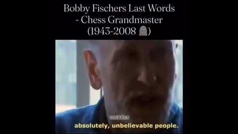 Chess Grandmaster and 180 IQ Jew Bobby Fischer’s Last Known Interview