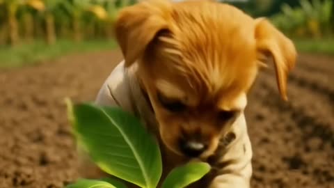 The Poor Puppy Missed Out on Banana—Watch His Rich Friends Tease Him! Follow & Like!