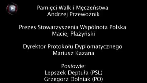 Litewski film żałobny z 8 kwietnia 2010 .Dlaczego ? Policz ofiary na końcu filmu.