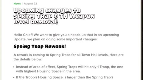 TOWN HALL 12-15 ARE GOING TO HAVE THEIR WEAPON LEVEL REMOVED IN CLASH OF CLANS September 1st 2025