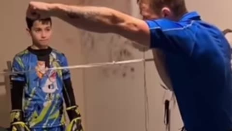Boxing Challenge to son