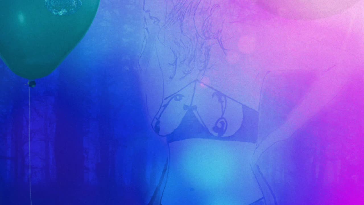 Surreal Horror 'Woman in woods Animated Drawing