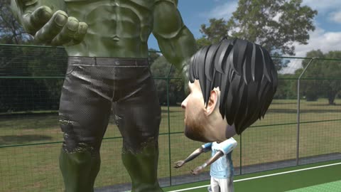 When Hulk Becomes a Road Mafia #Messi #Neymar #Haaland #Hulk #FootballCartoon #FunnyCartoon