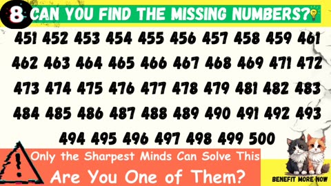 Can you find the missing numbers? (P.9) 🔢